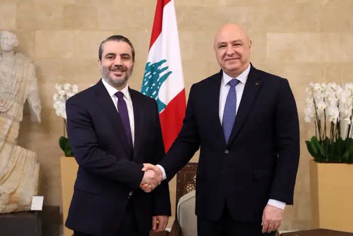 يؤكد للشيباني تمسك لبنان بإقامة علاقة أخوية بين البلدين