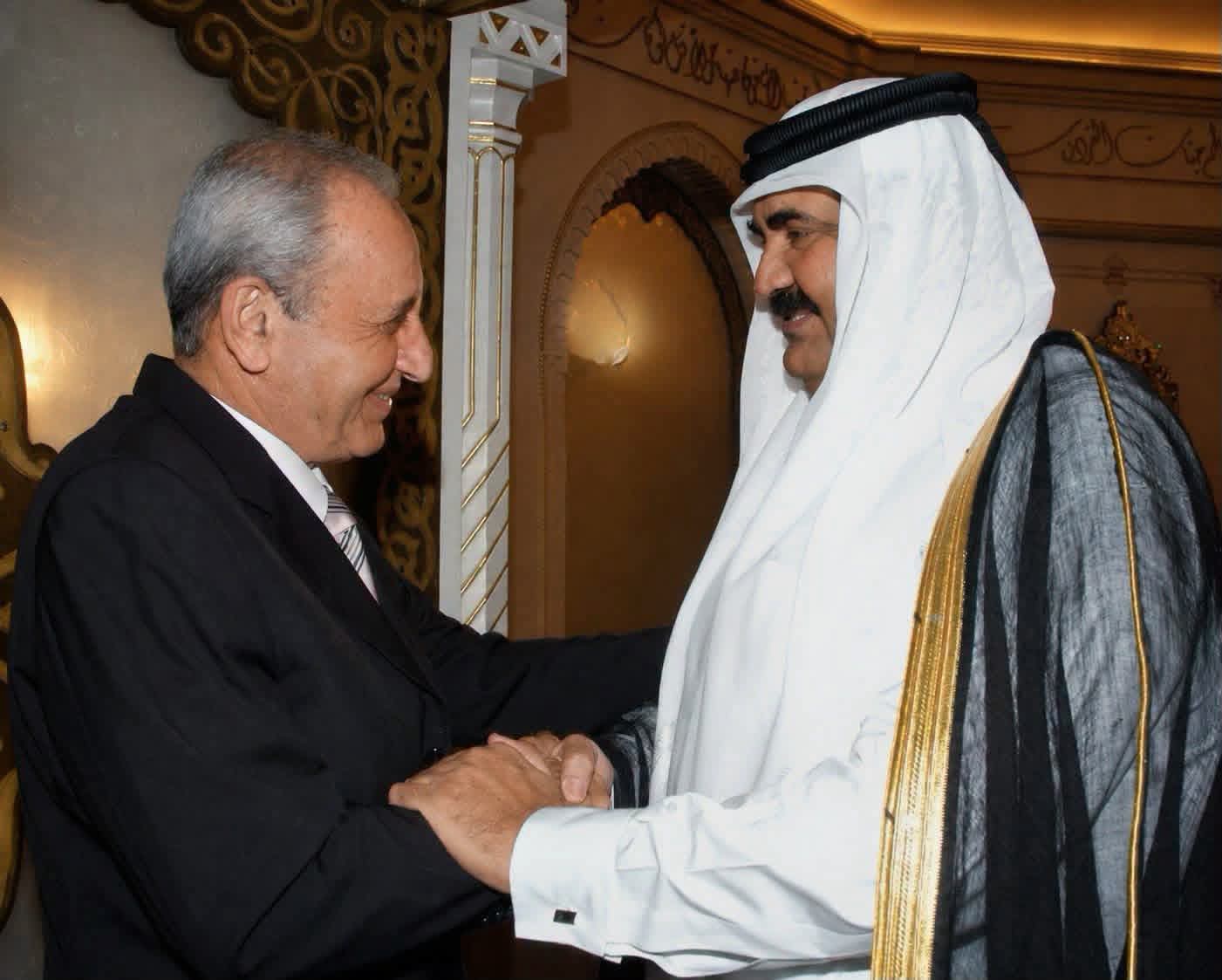 الرئيس نبيه بري معزياً أمير قطر
