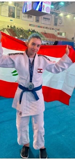 فوز اللبنانية آية مرتضى بالميدالية الفضيّة في بطولة المنتخبات العربية للعبة "الجودو" في عمَّان