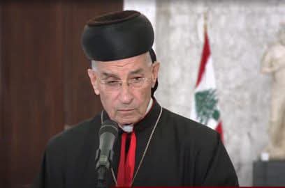 البطريرك الماروني الكاردينال مار بشارة بطرس الراعي من بعبدا