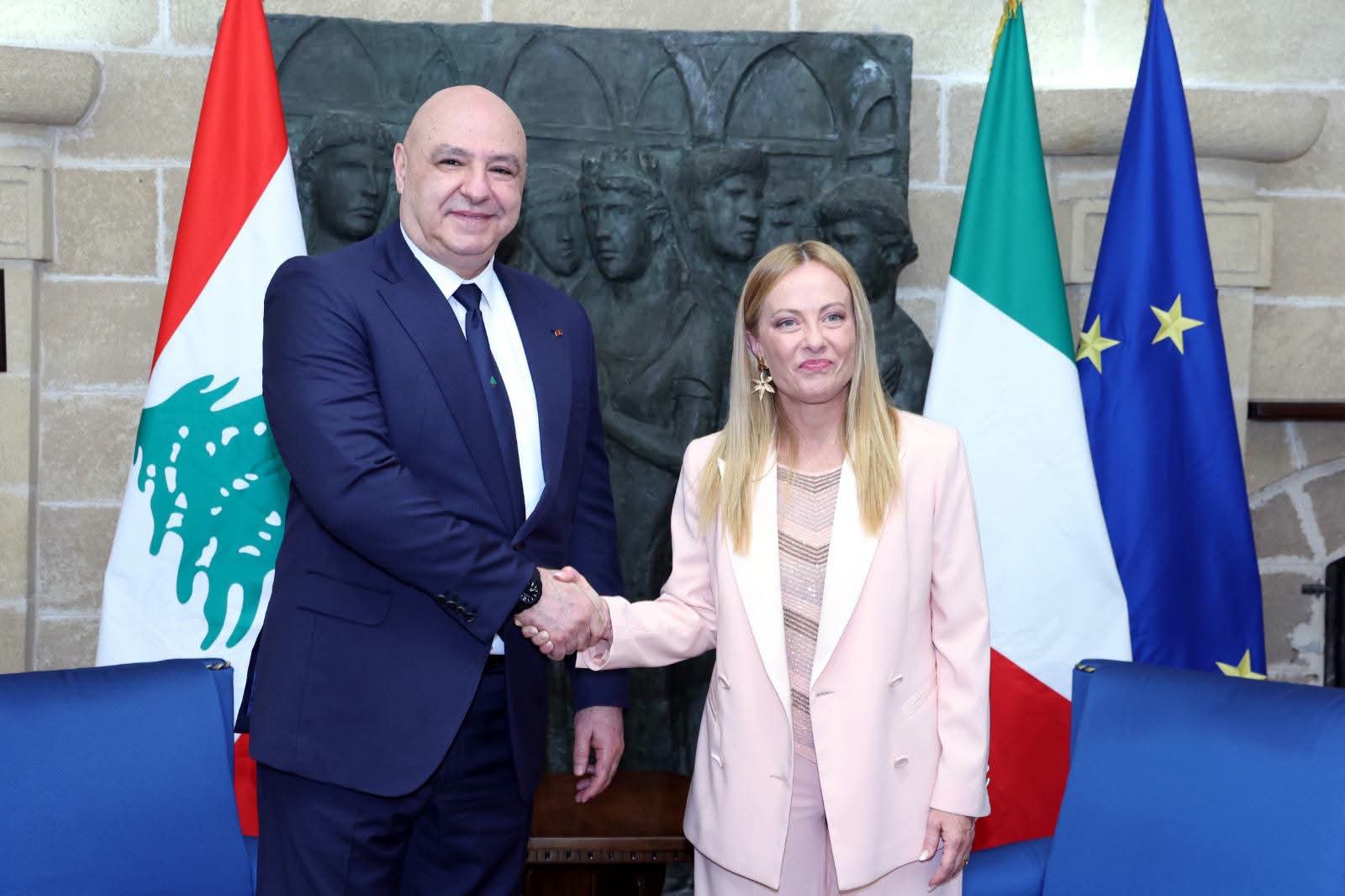 الرئيس جوزاف عون التقى رئيسة الوزراء الإيطالية