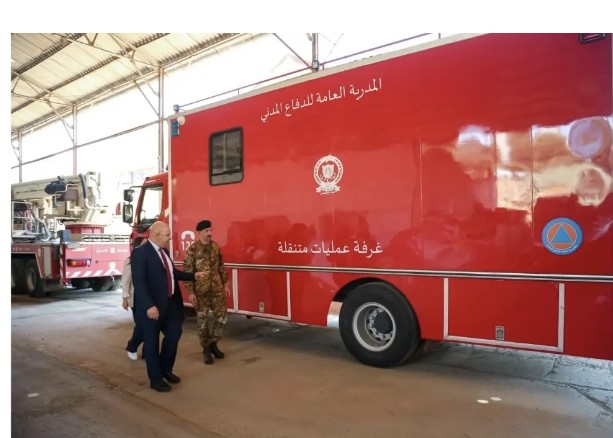 هبة من البعثة العسكرية الإيطالية إلى الدفاع المدني اللبناني