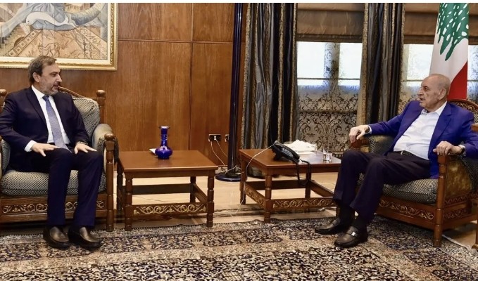 الرئيس بري تابع الاوضاع العامة مع النائب الحوت وريزا واستقبل هيئة الشراء العام