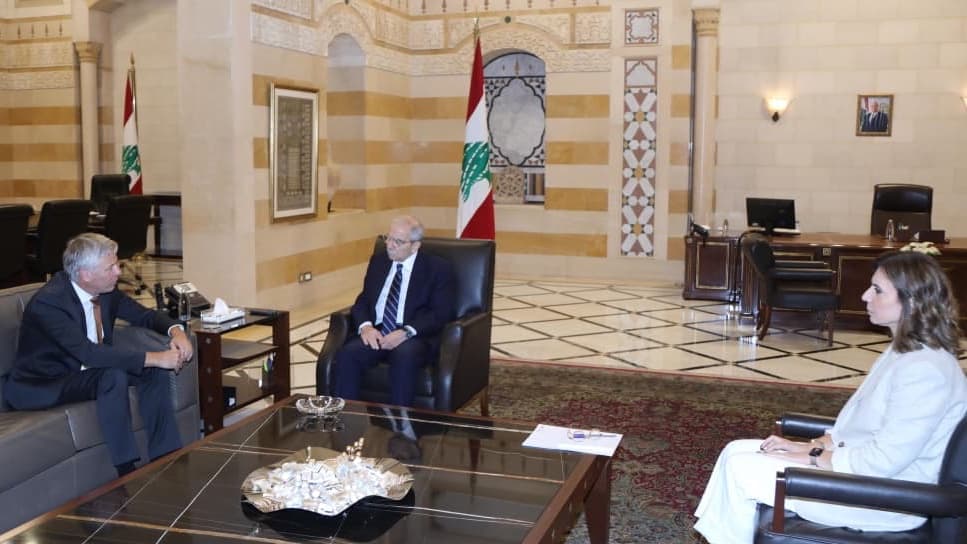  سلام استقبل السفير الألماني الجديد وممثل اليونيسف وبحث معهما في العلاقات الثنائية والمساعدات