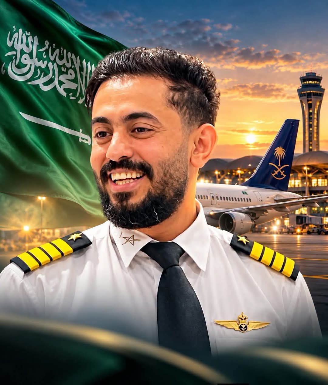 الخطوط السعودية تعلن استشهاد الكابتن حمود الكلثمي إثر اعتداء الحوثيين على مطار الملك خالد الدولي