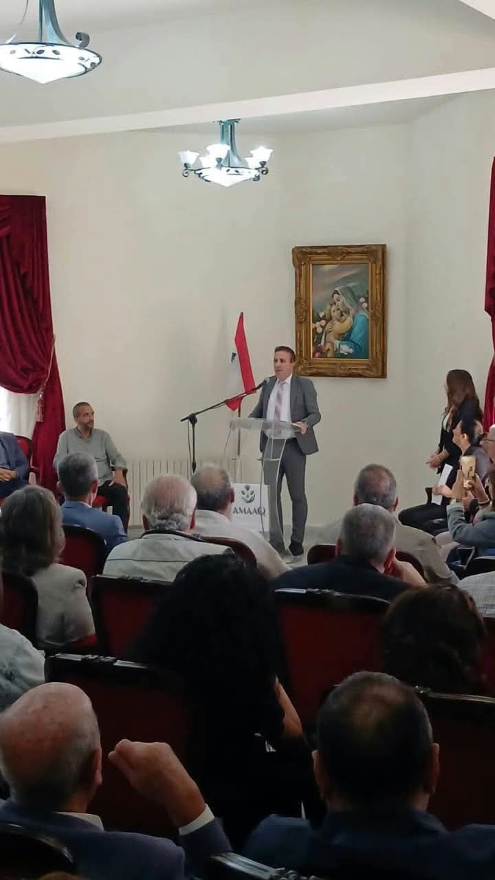 الدكتور نزار هاني ممثلا بمستشاره مازن الحلواني د، إطلاق جمعية «AMAAQ» في قرطبا لتعزيز التنمية الزراعية والصناعات الغذائية